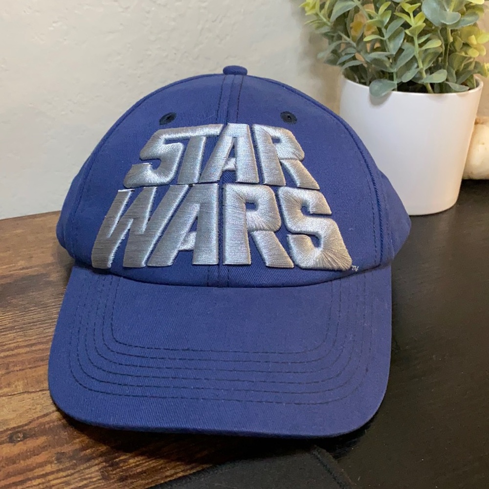 Authentic Disney Parks Star Wars Hat, Blue and Silver Official Merchandise